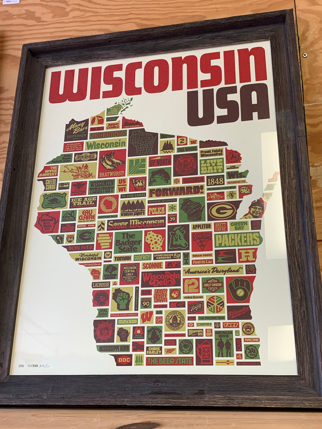 Wisconsin USA Aaron Draplin Print