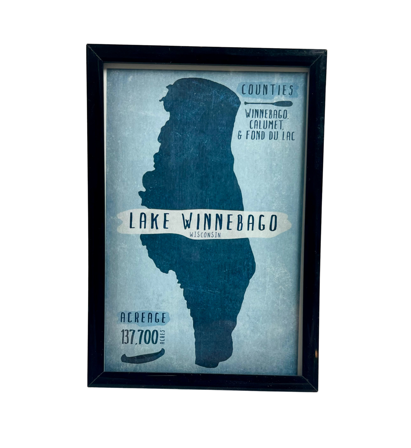 Lake Winnebago Framed Postcard Print