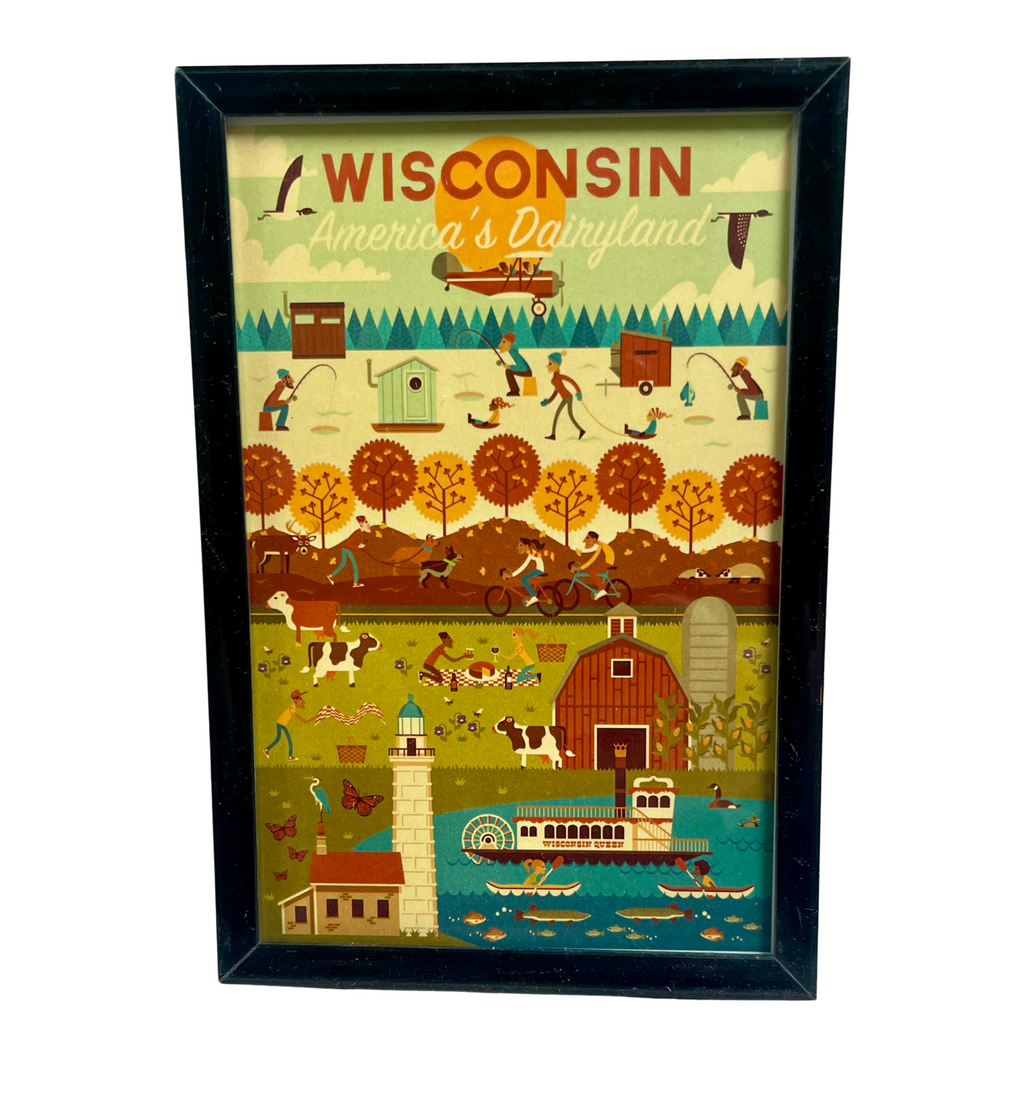 America's Dairyland (Pasture) Framed Postcard Print