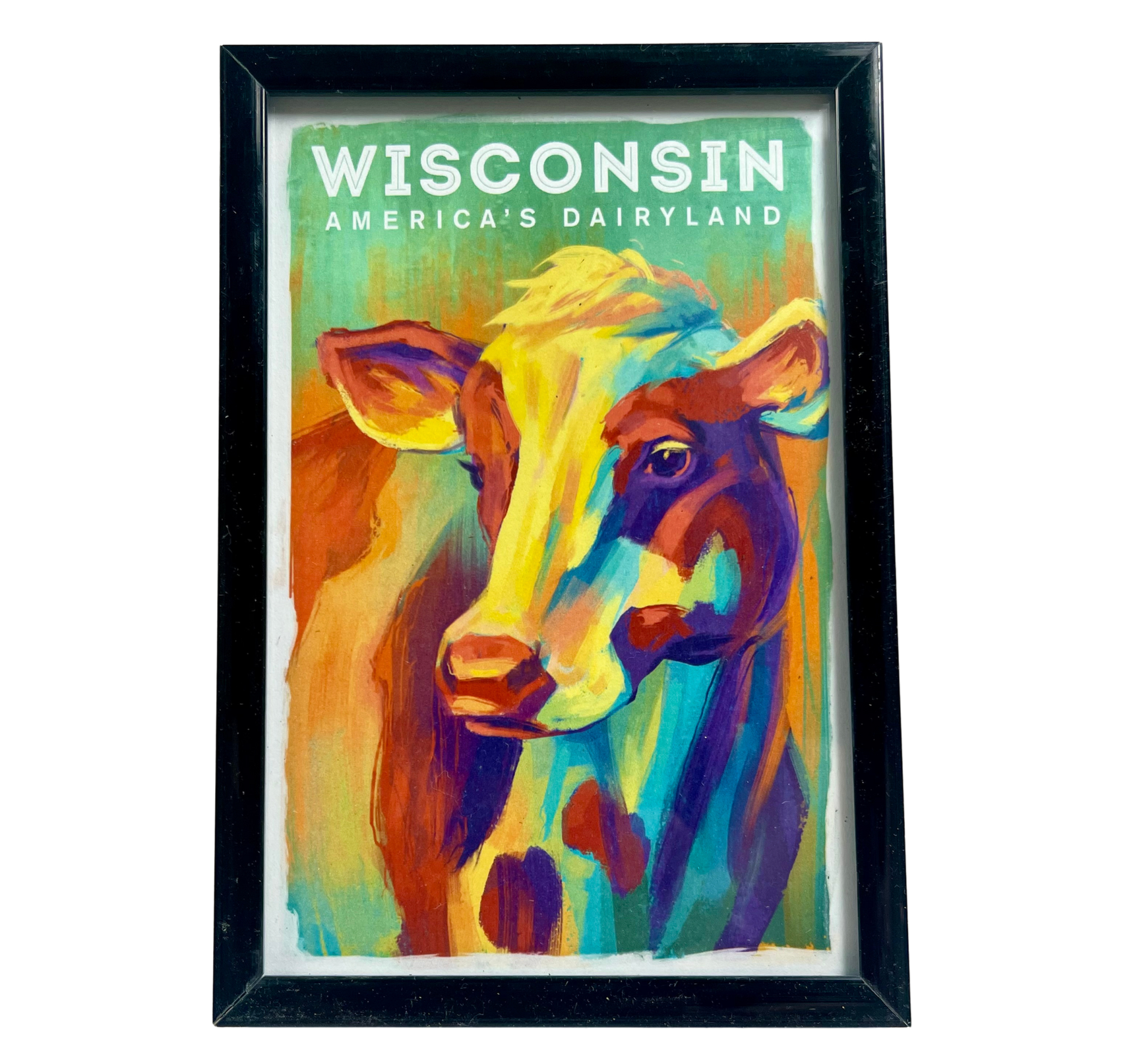 America's Dairyland (Cow) Framed Postcard Print