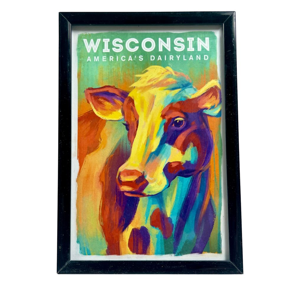 America's Dairyland (Cow) Framed Postcard Print
