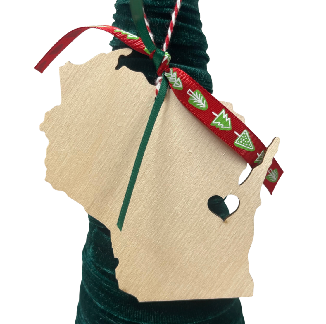 Heart of Wisconsin Holiday Ornament