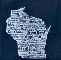 Wisconsin Cities T-shirt