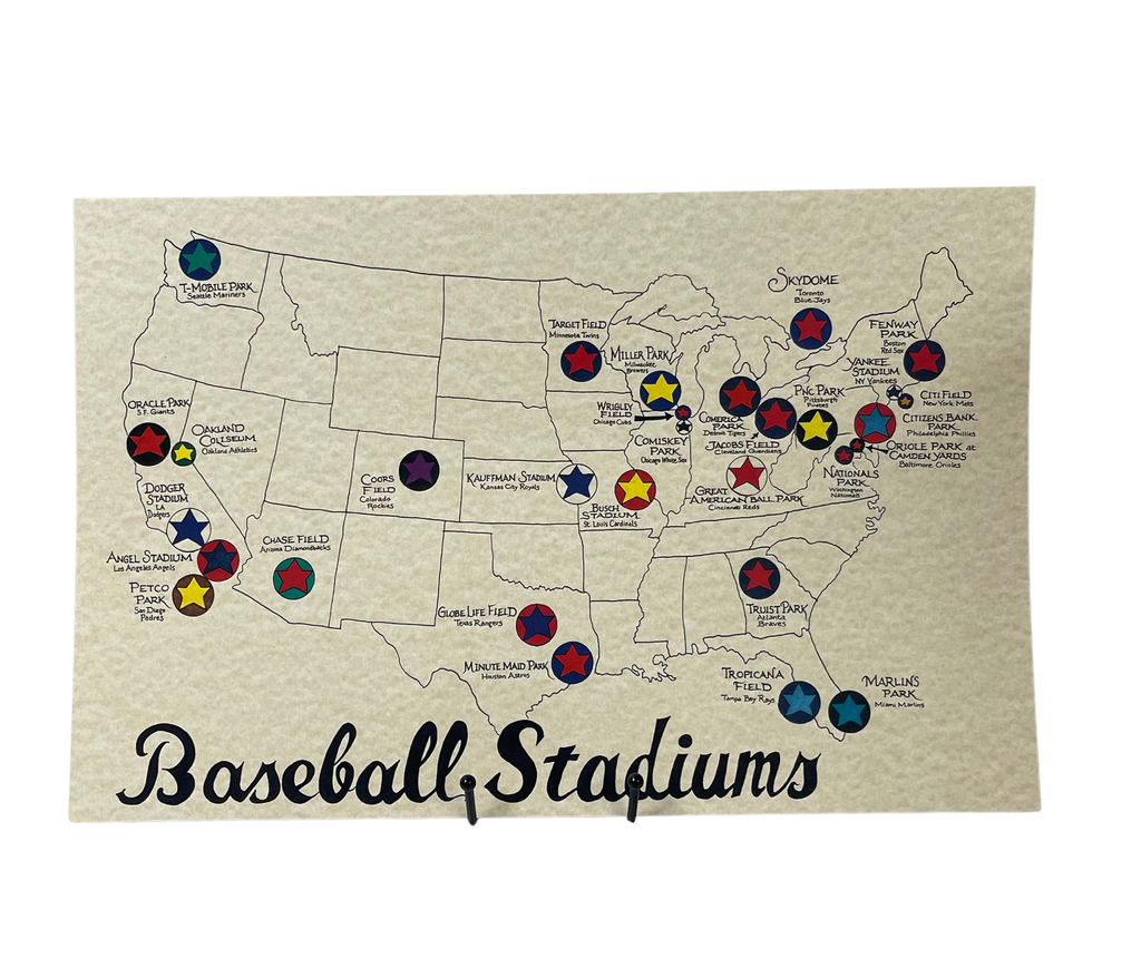 Baseball Stadium Map by Jesse Kennedy