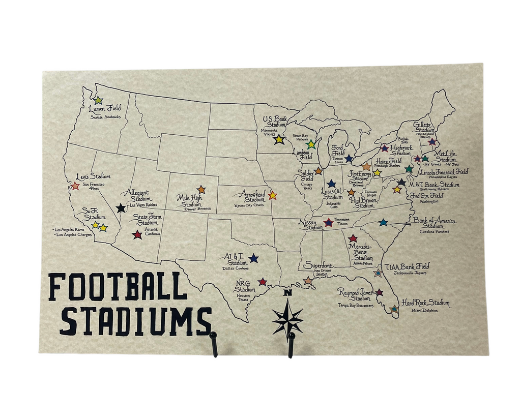 Football Stadium Map by Jesse Kennedy
