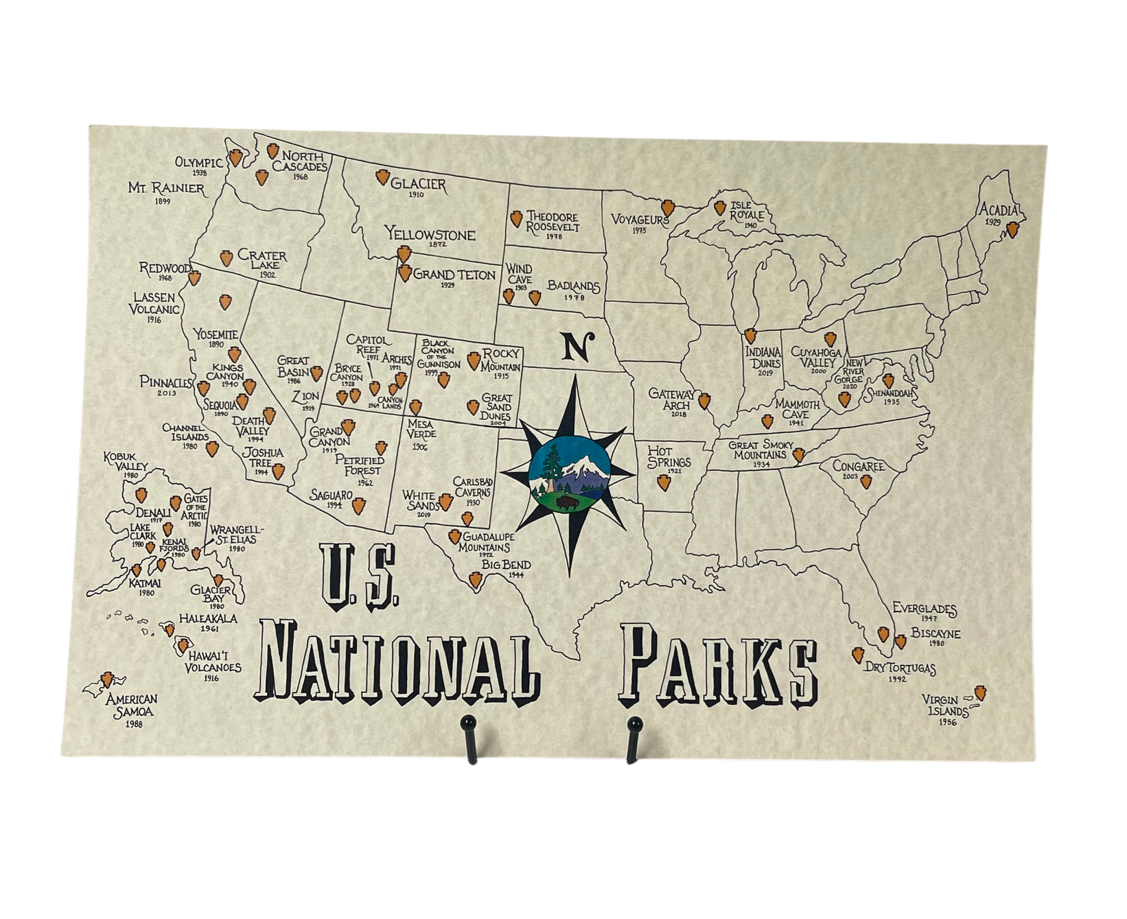 National Parks Map by Jesse Kennedy