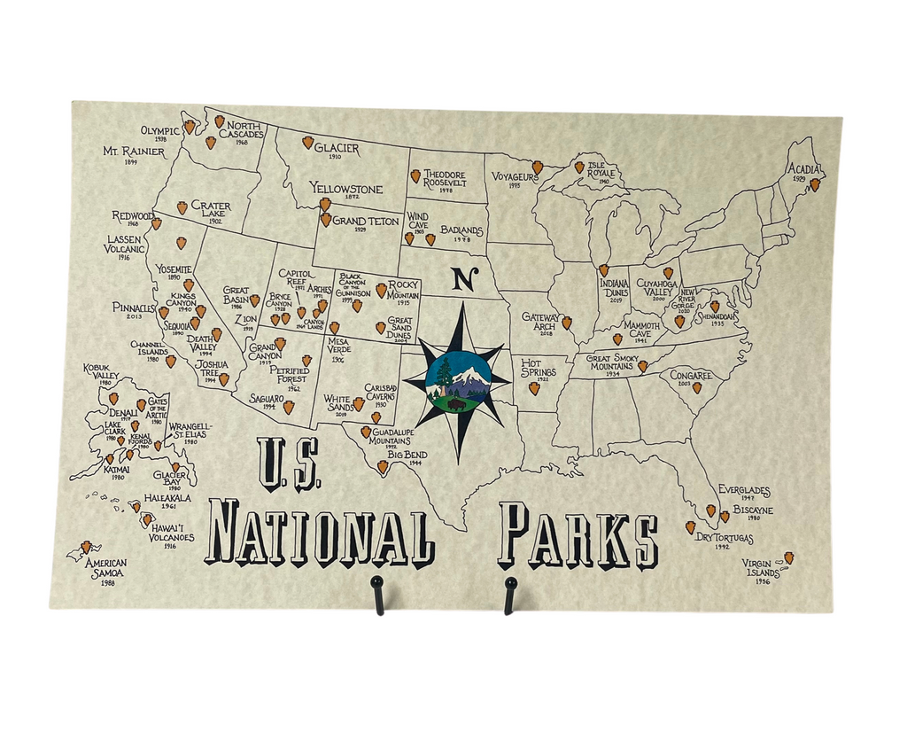 National Parks Map by Jesse Kennedy