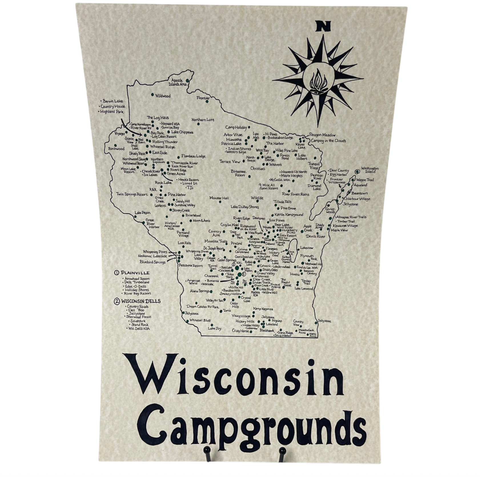 Wisconsin Campgrounds Map by Jesse Kennedy