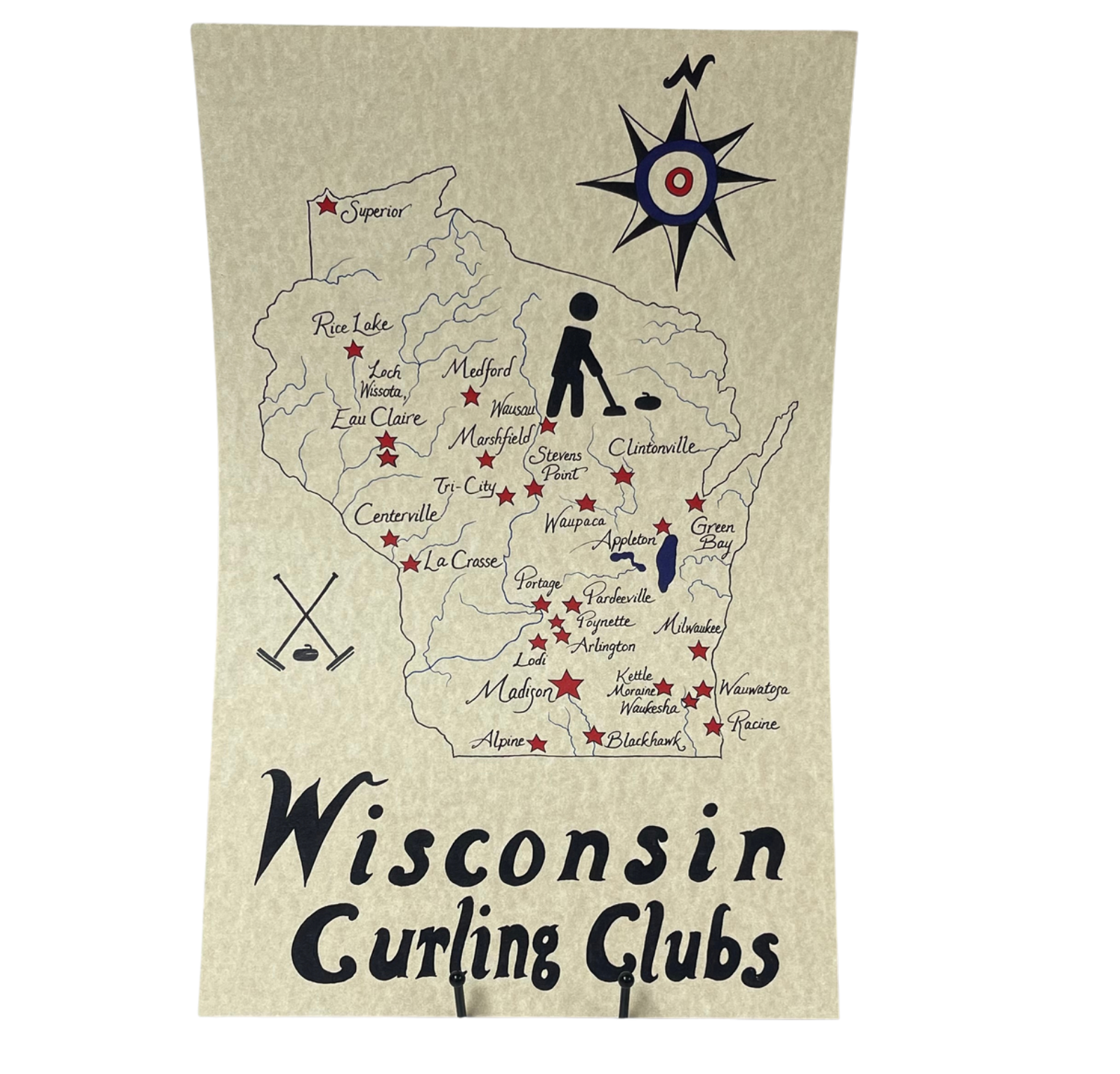 Wisconsin Curling Clubs Map by Jesse Kennedy