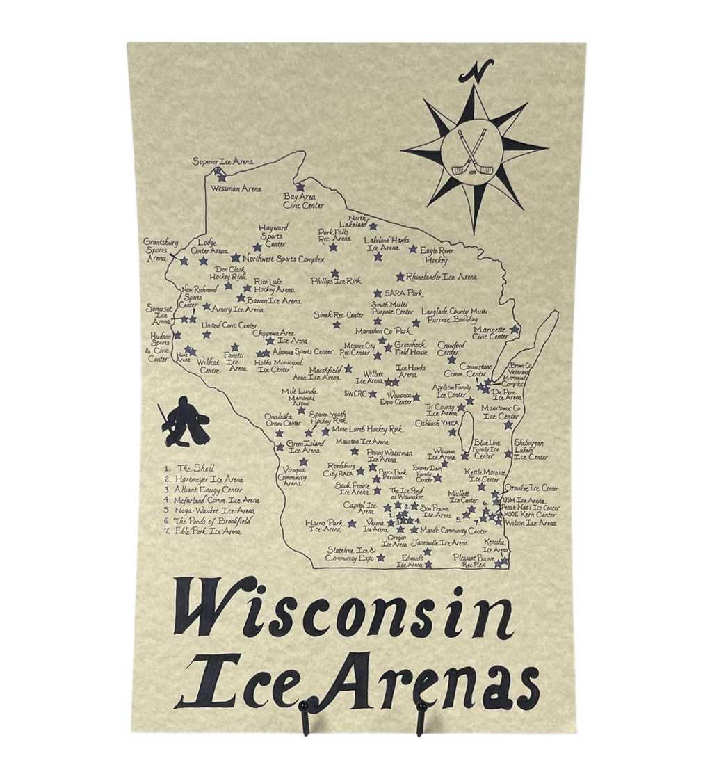 Wisconsin Ice Arenas Map by Jesse Kennedy