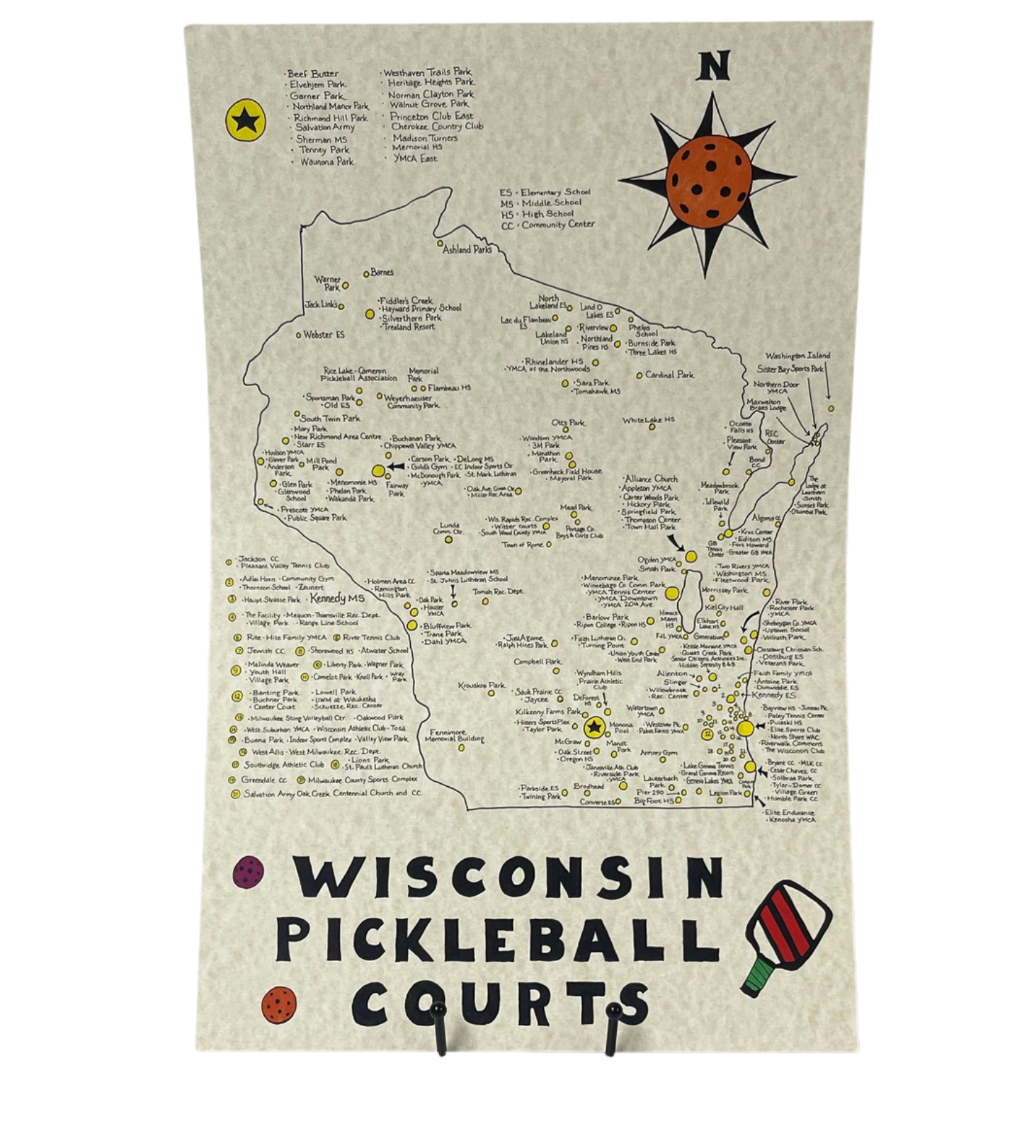 Wisconsin Pickleball Courts Map by Jesse Kennedy