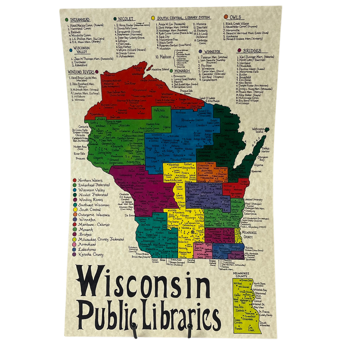Wisconsin Public Libraries Map by Jesse Kennedy – Blue Moon Emporium