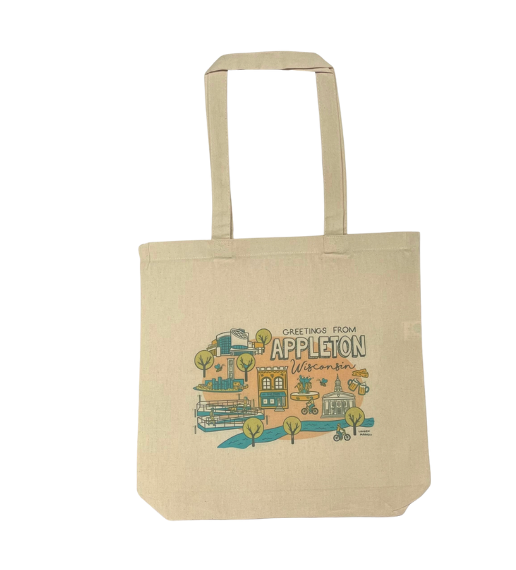 Greetings From Appleton Tote Bag