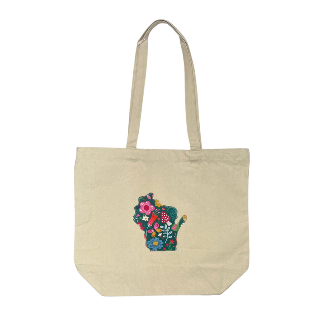Mushrooms & Flowers Tote Bag