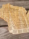 Wisconsin Sayings Cribbage Board