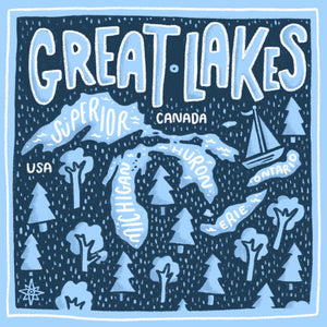 Great Lakes print 8x8