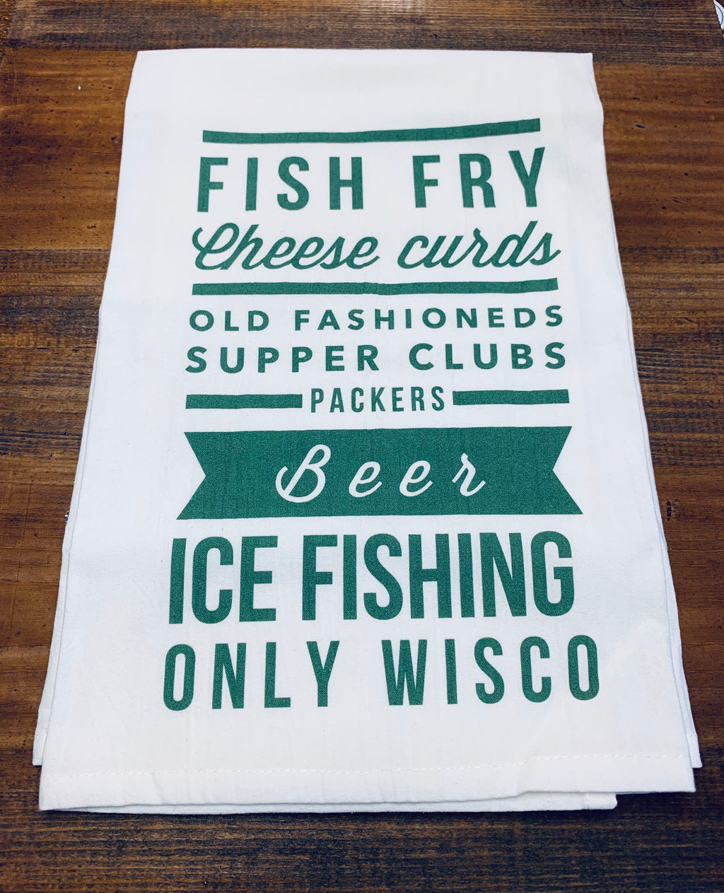 Fish Fry Cheese Curds Dishtowel