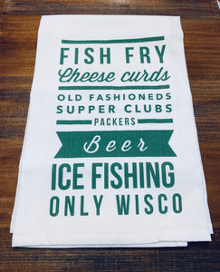 Fish Fry Cheese Curds Dishtowel