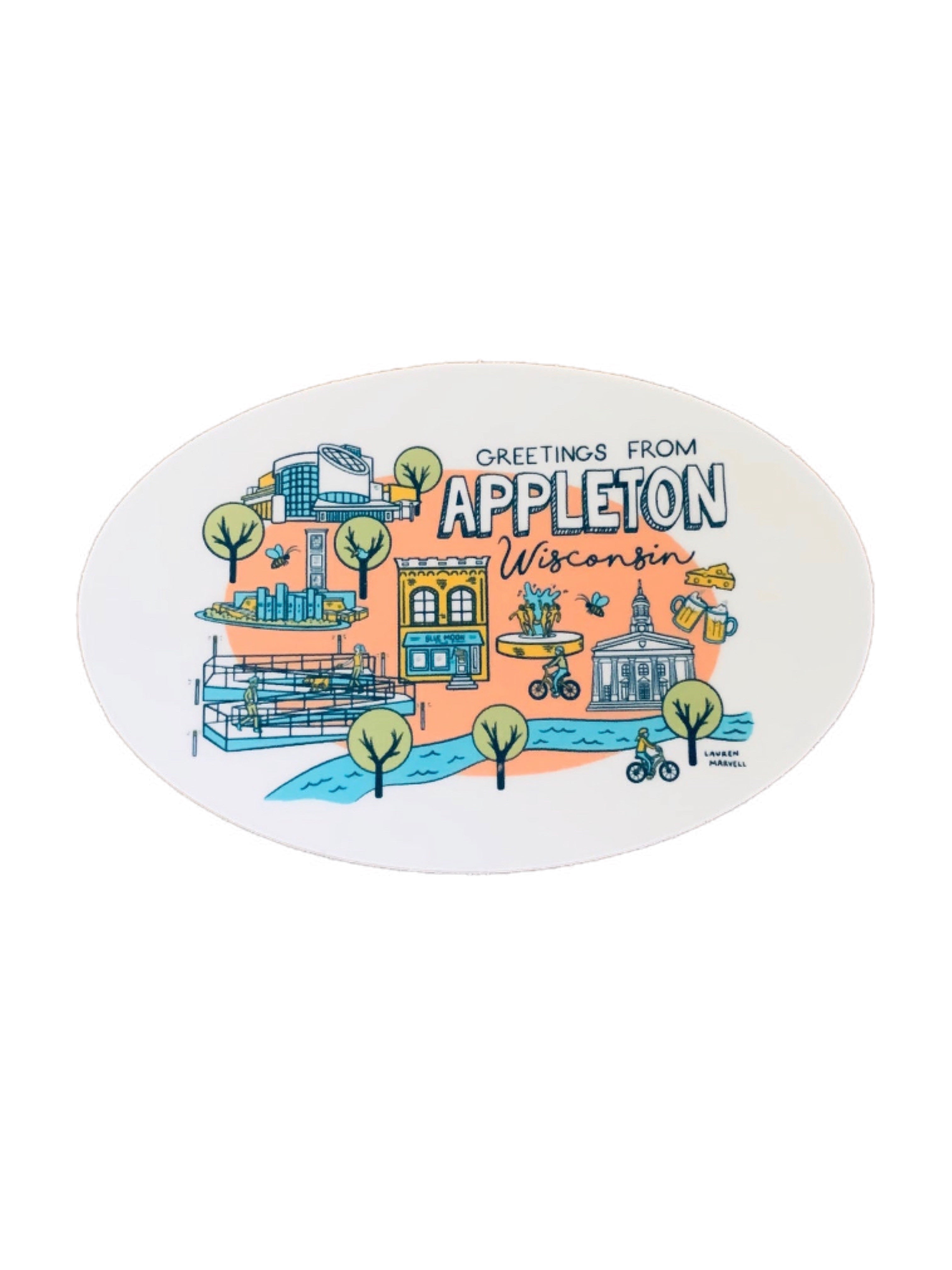 Greetings from Appleton Sticker