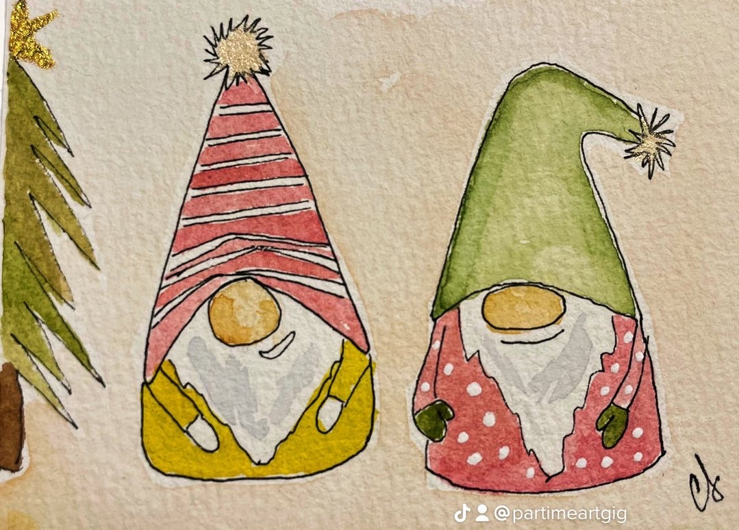 Cathy Stratton Mini Water color prints 3"x4"