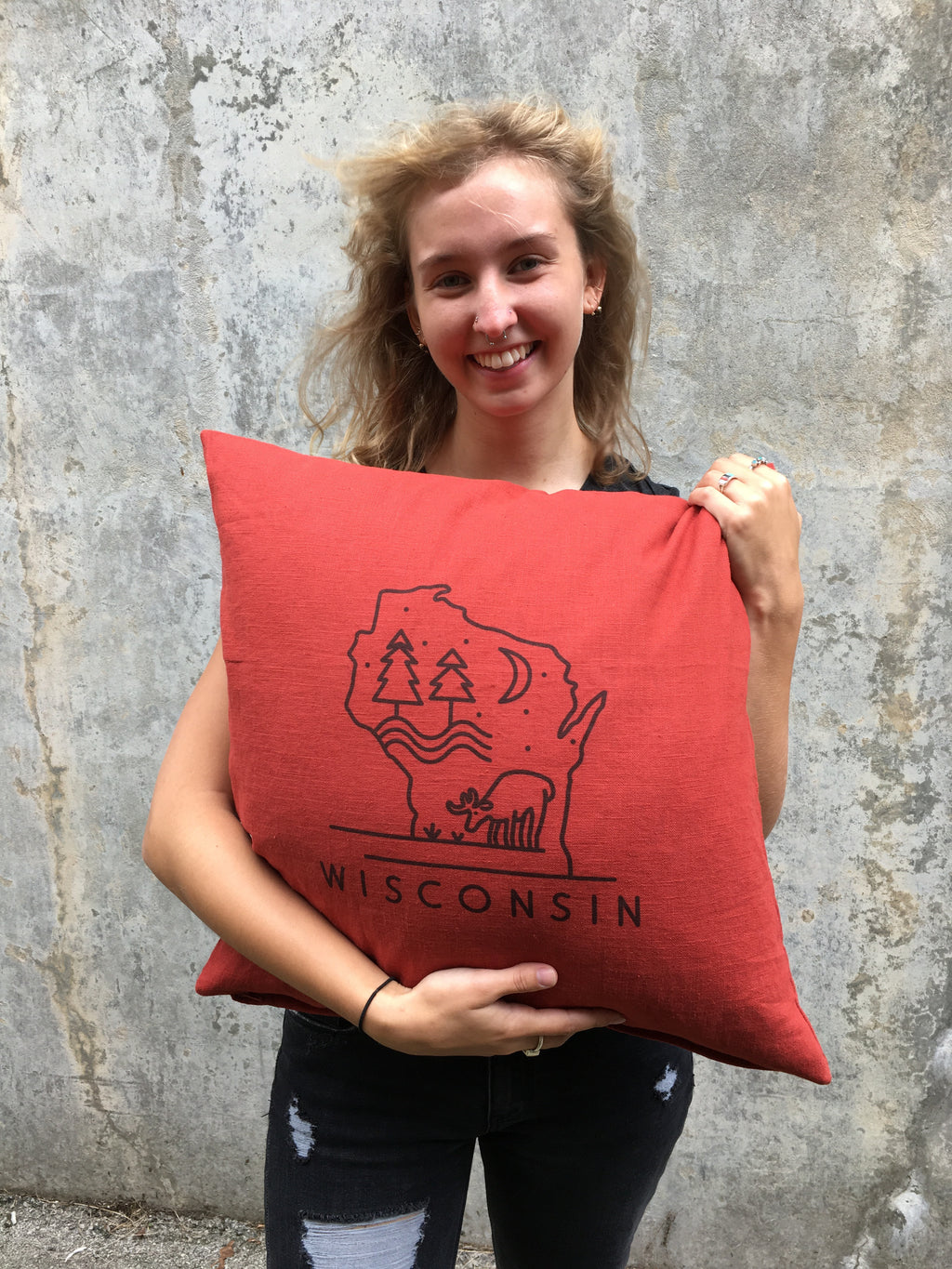 Wisconsin Deer  20" Pillow Cover