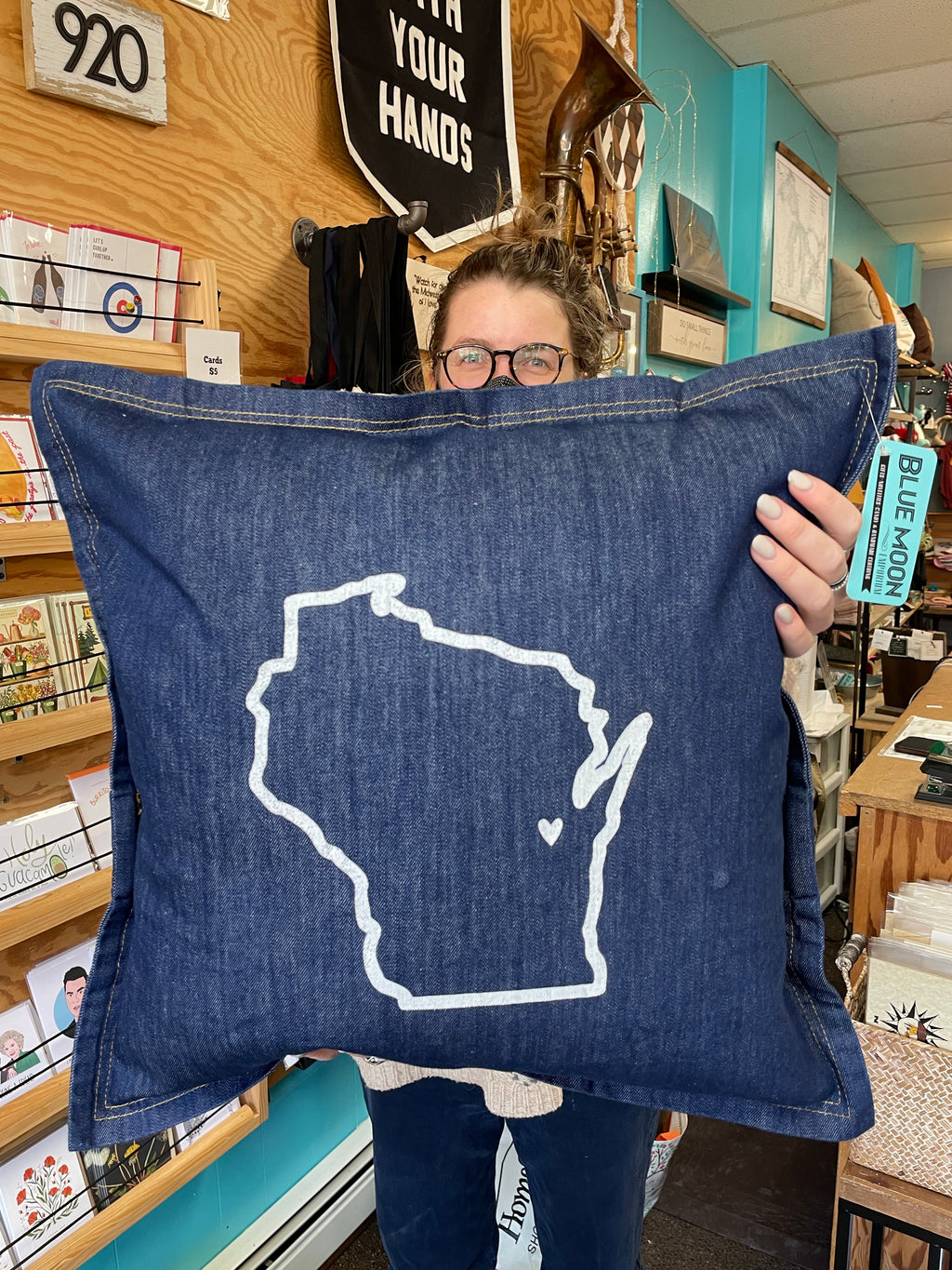 Wisconsin Fox Valley 20" pillow cover