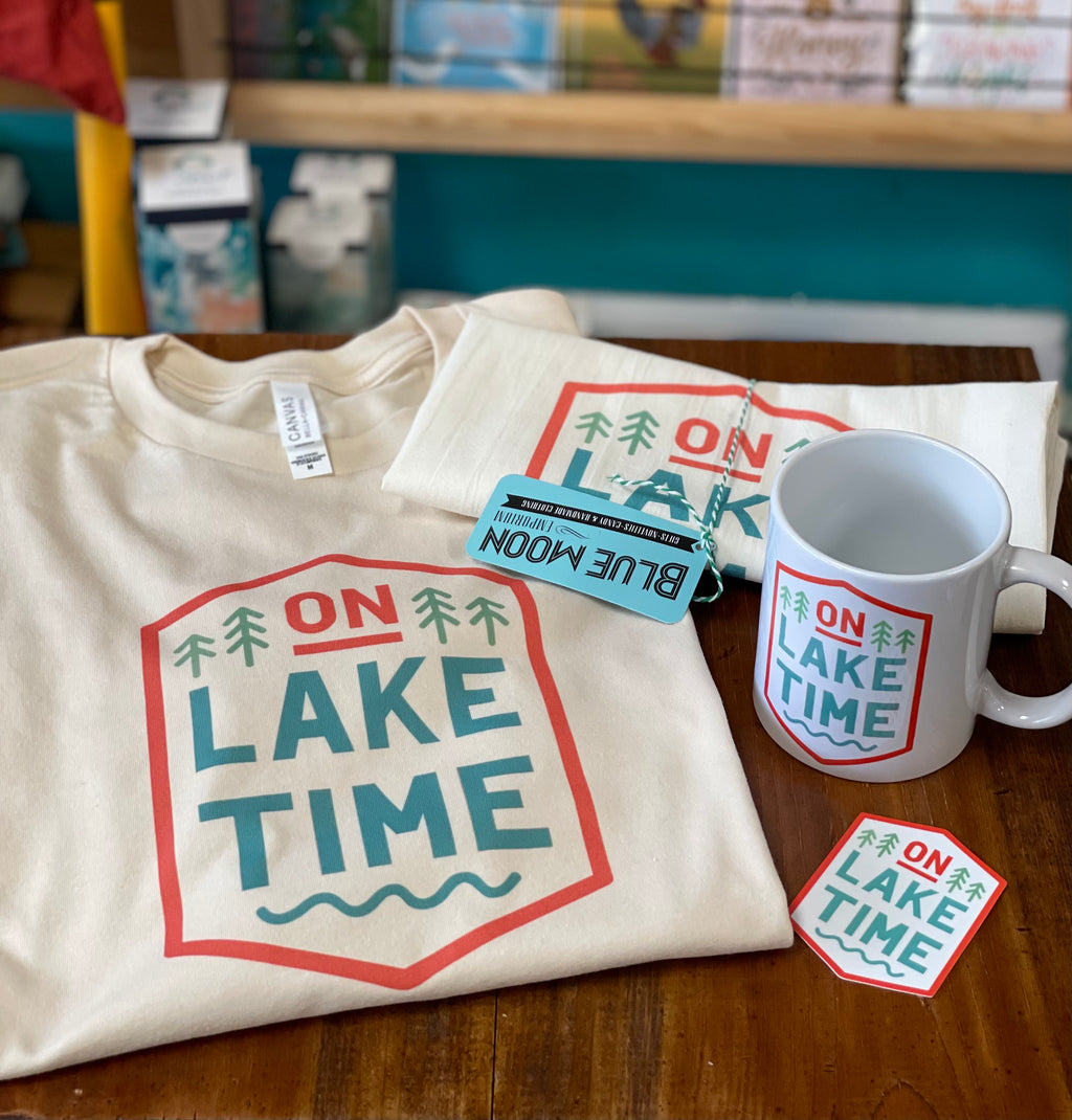 On Lake Time Dishtowel