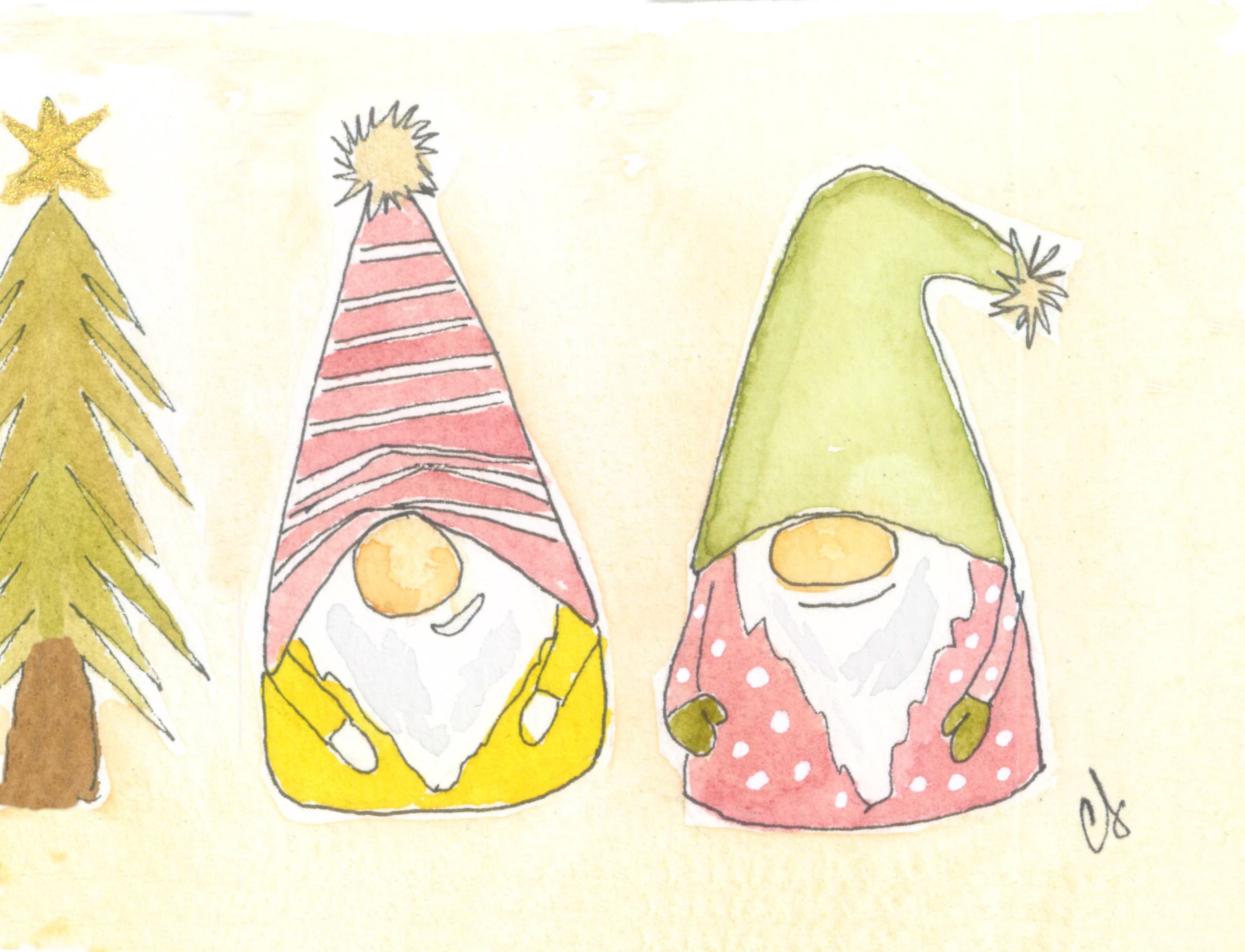 Cathy Stratton Mini Water color prints 3"x4"
