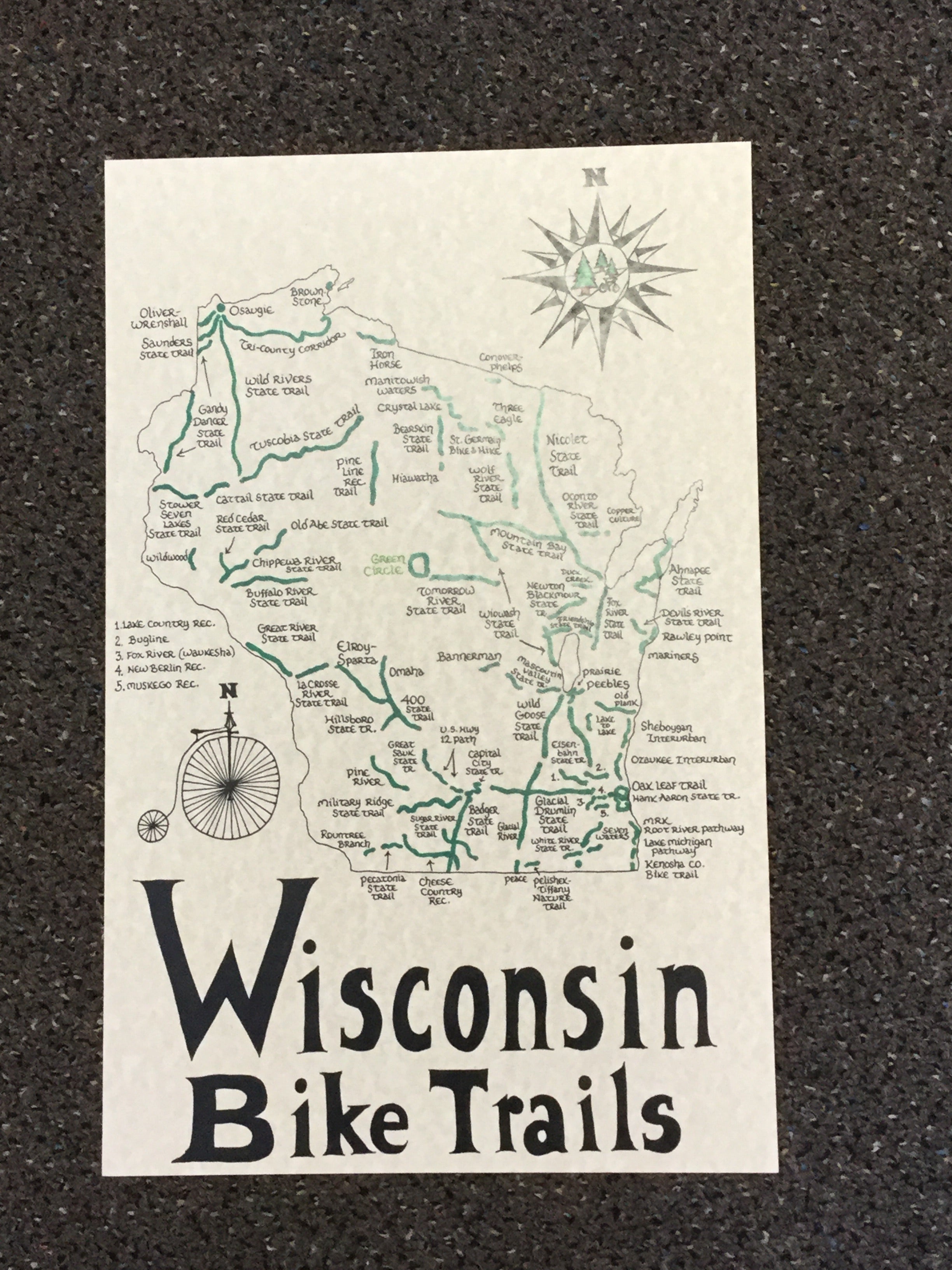 Wisconsin Bike Trails Map