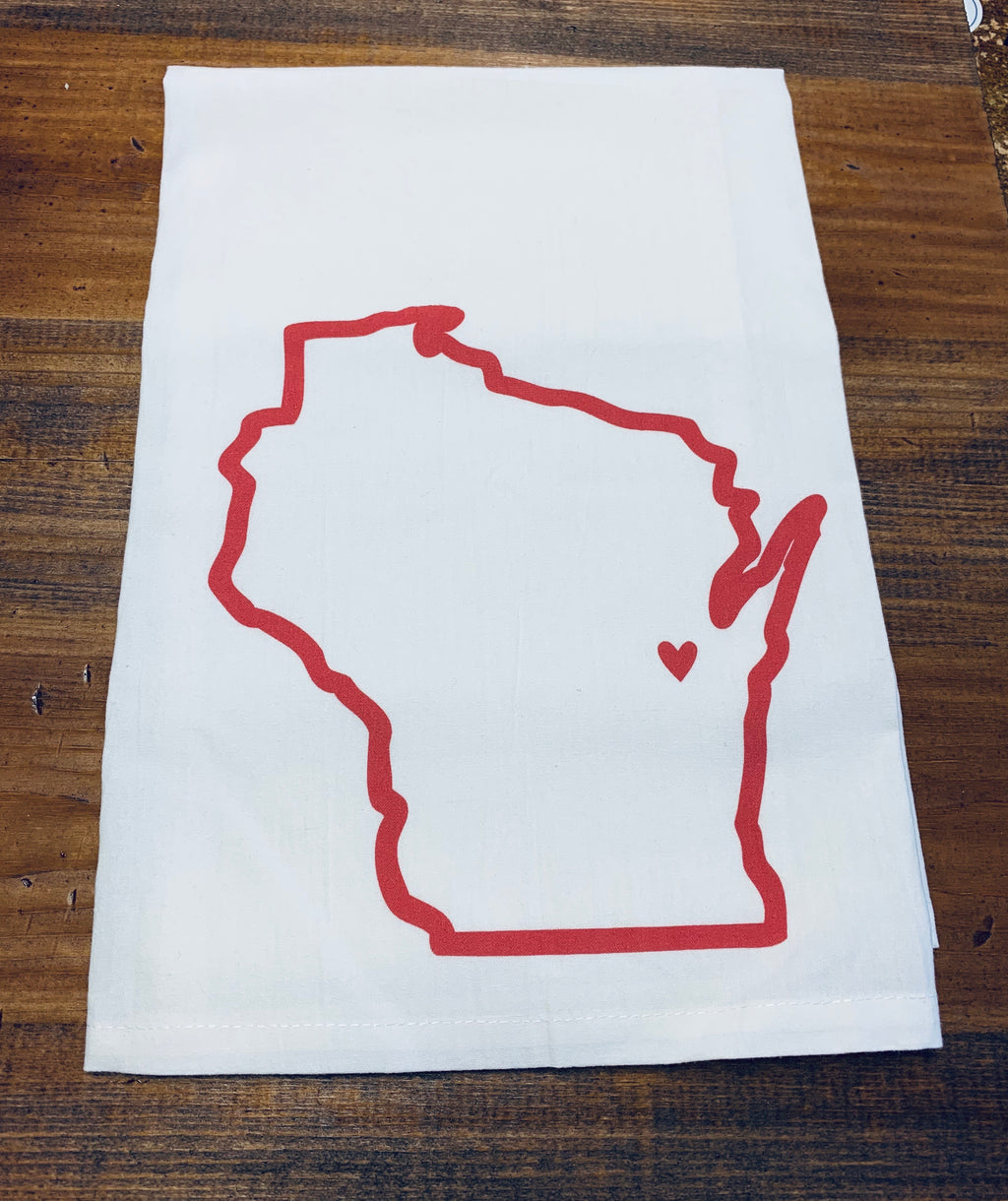 Wisconsin Fox Valley Love Dishtowel