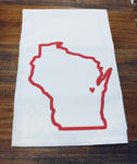 Wisconsin Fox Valley Love Dishtowel